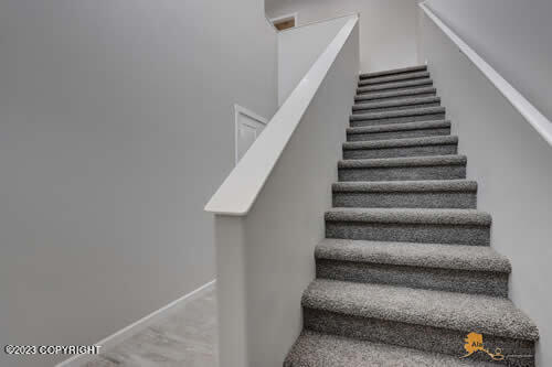 stairs with baseboards