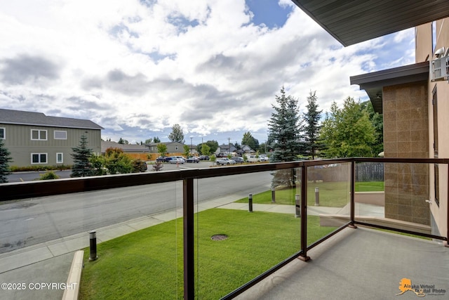 balcony with a residential view