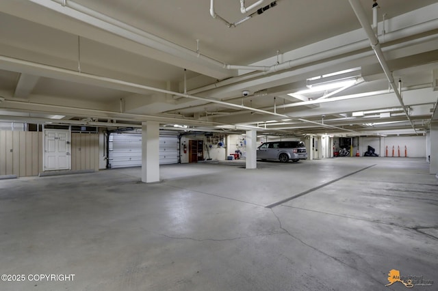 view of parking garage