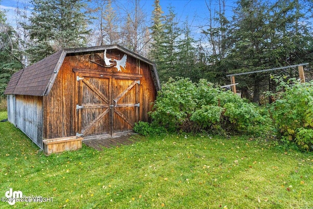 view of shed