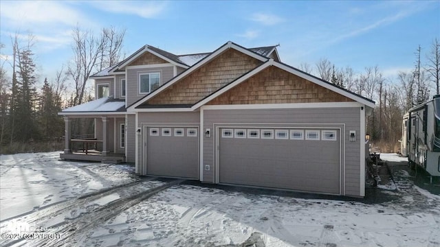 view of front of house with an attached garage