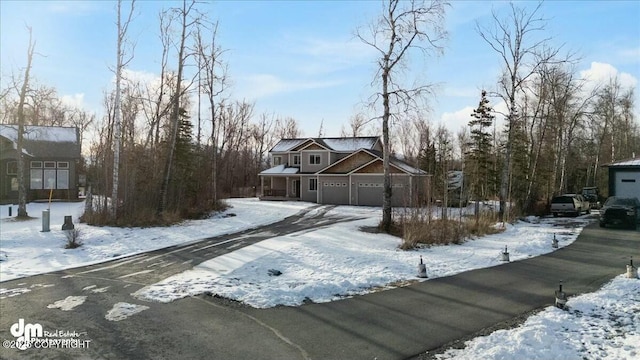 view of front facade with a garage