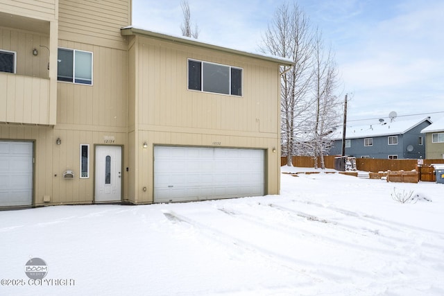 exterior space featuring an attached garage