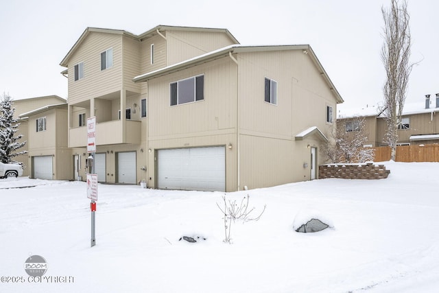 exterior space with an attached garage