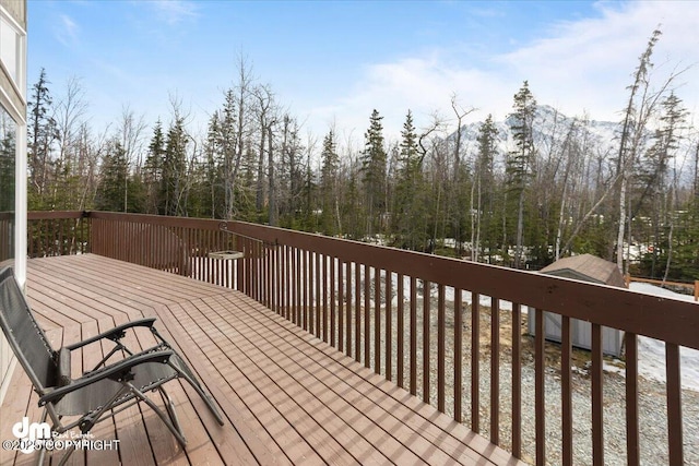 view of wooden deck