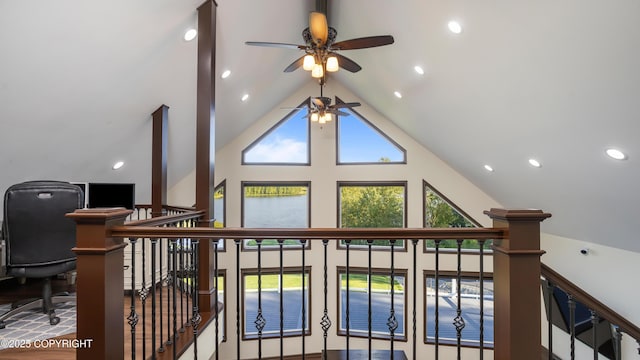 interior space featuring recessed lighting