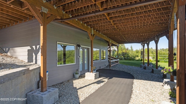 view of patio with french doors