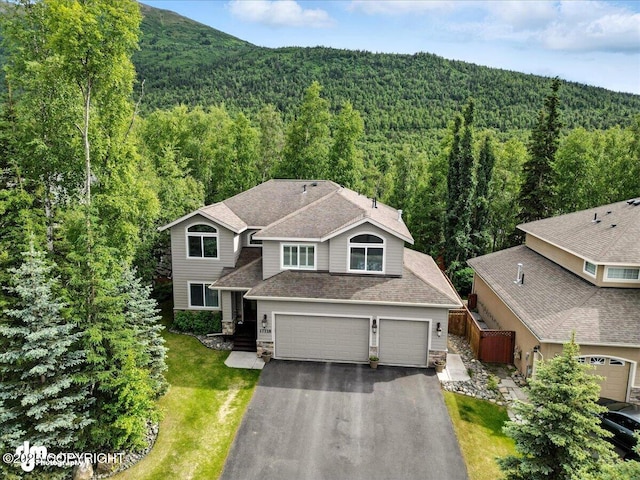 17718 Shasta Cir, Eagle River, AK 99577 - view from above of property with a forest and a mountainous background