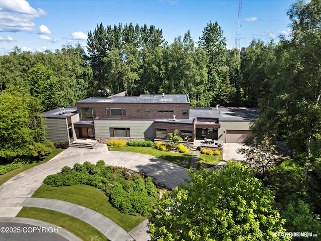 1665 Bob Atwood Cir, Anchorage, AK 99517 - back of property with stone siding