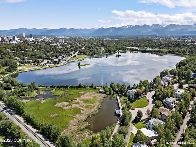1665 Bob Atwood Cir, Anchorage, AK 99517 - aerial view of a water and mountain view