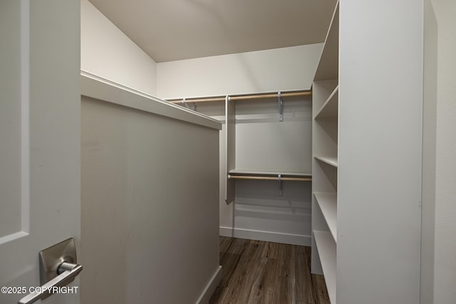9475 E Spring Creek Cir, Wasilla, AK 99654 - spacious closet featuring dark wood-style floors