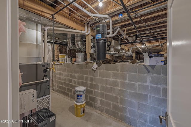 9475 E Spring Creek Cir, Wasilla, AK 99654 - unfinished basement with concrete block wall