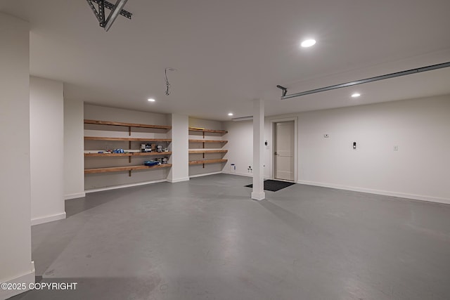 9475 E Spring Creek Cir, Wasilla, AK 99654 - garage with recessed lighting and baseboards
