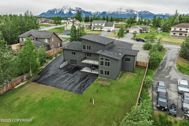 9475 E Spring Creek Cir, Wasilla, AK 99654 - aerial perspective of suburban area featuring mountains