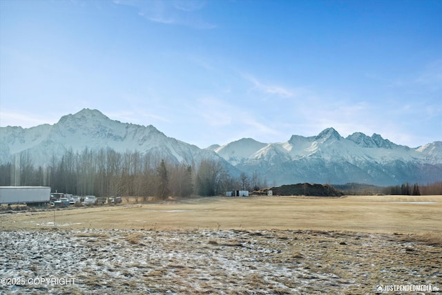 property view of mountains with a rural view