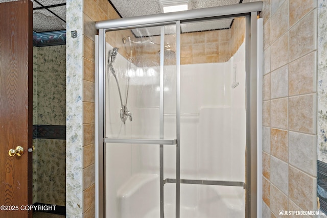 full bathroom with a stall shower