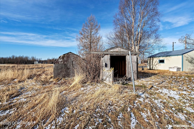 view of shed