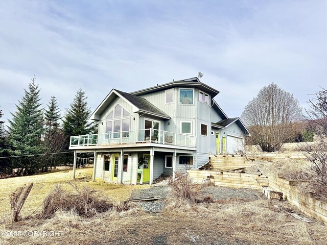 4735 Tamara St, Homer, AK 99603 - rear view of property with a wooden deck