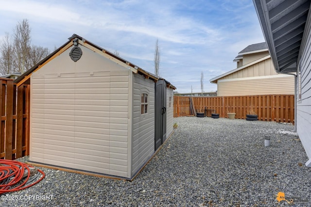 1091 Northpointe Bluff Dr, Anchorage, AK 99501 - view of shed with a fenced backyard