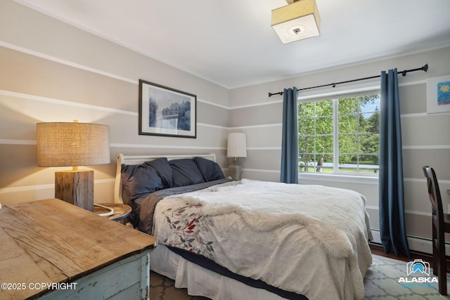 19136 S Birchwood Loop Rd, Chugiak, AK 99567 - bedroom with a baseboard heating unit