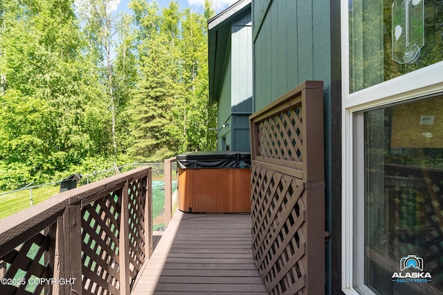 19136 S Birchwood Loop Rd, Chugiak, AK 99567 - wooden deck with a hot tub