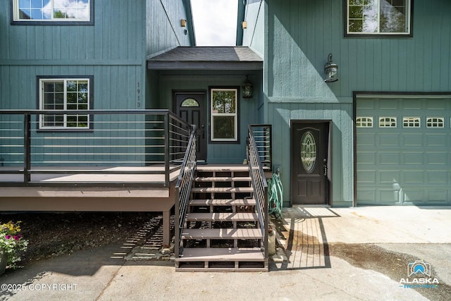 19136 S Birchwood Loop Rd, Chugiak, AK 99567 - property entrance with a garage
