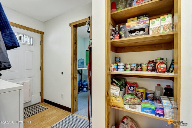 pantry featuring washer / clothes dryer