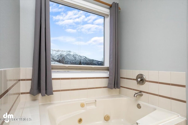 bathroom featuring a jetted tub