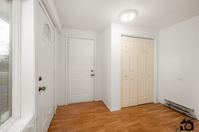 interior space featuring light wood-type flooring