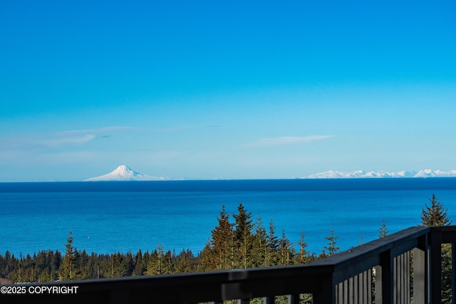 property view of water with a mountain view