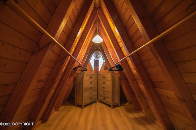 view of attic