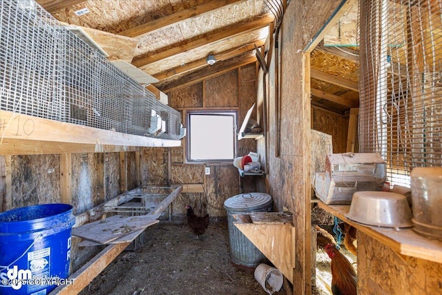misc room featuring vaulted ceiling