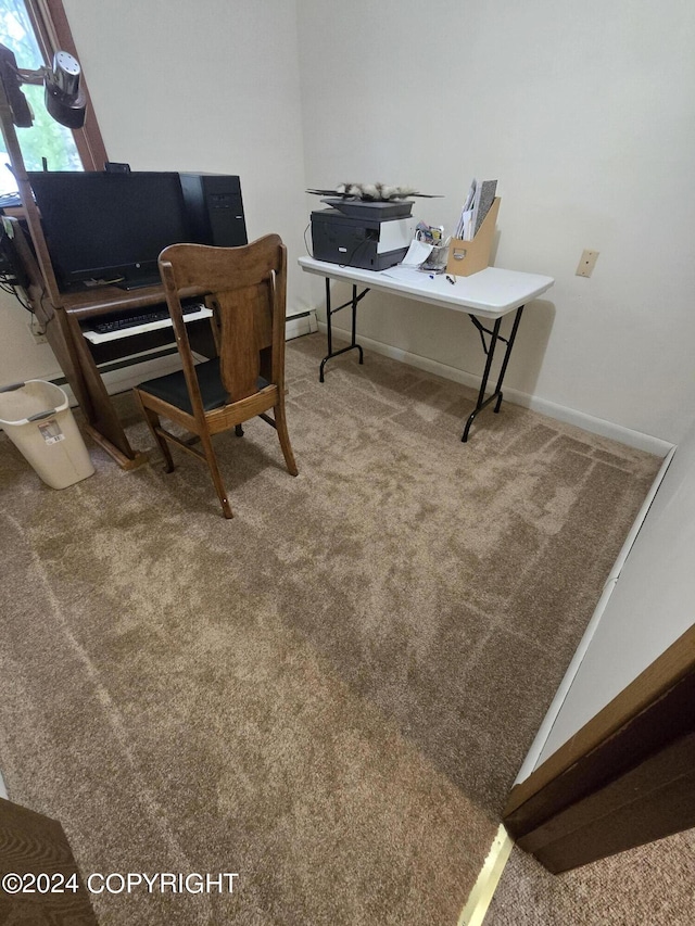 office space with carpet