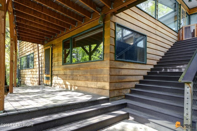 204 E 15th Ave, Anchorage, AK 99501 - deck featuring stairway