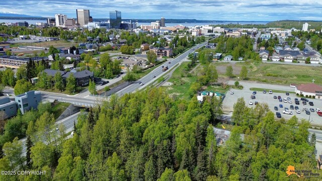 204 E 15th Ave, Anchorage, AK 99501 - aerial overview of property's location featuring nearby urban area and a nearby body of water