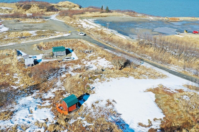 12656 D Meadow Dr, Ninilchik, AK 99639 - snowy aerial view with a water view
