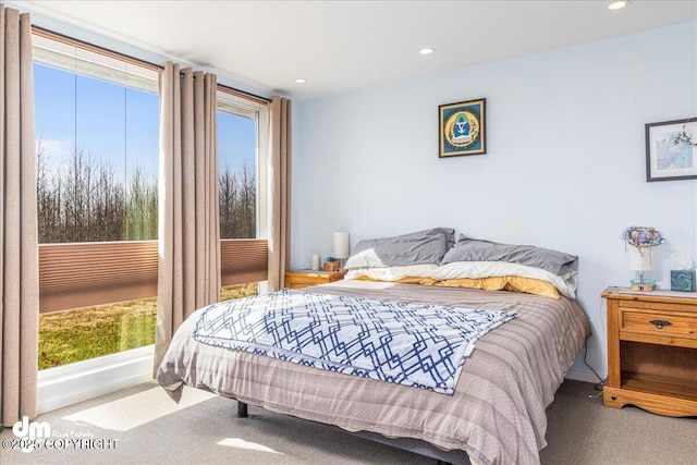 1382 Northbluff Dr # 4B, Anchorage, AK 99501 - bedroom with carpet flooring, multiple windows, and recessed lighting