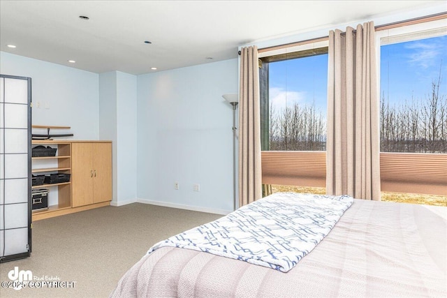 1382 Northbluff Dr # 4B, Anchorage, AK 99501 - carpeted bedroom featuring baseboards and recessed lighting