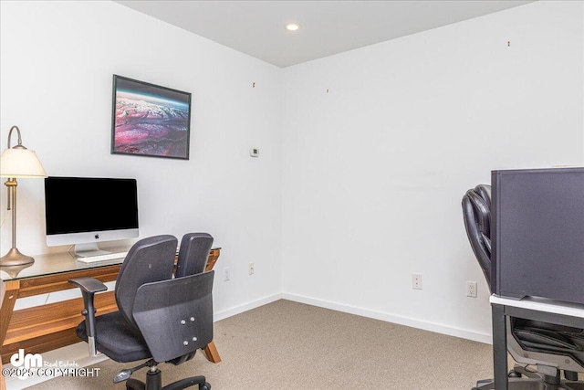1382 Northbluff Dr # 4B, Anchorage, AK 99501 - office with recessed lighting, carpet floors, and baseboards