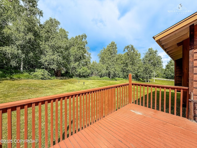 6934 Inlet Vista Dr, Wasilla, AK 99623 - deck with a lawn