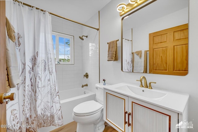 11510 Tulin Park Loop, Anchorage, AK 99516 - full bath with vanity, toilet, and shower / bathtub combination with curtain