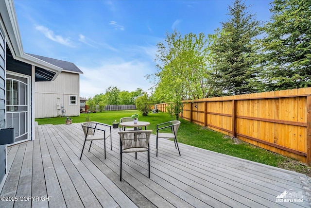 11510 Tulin Park Loop, Anchorage, AK 99516 - wooden terrace with outdoor dining space