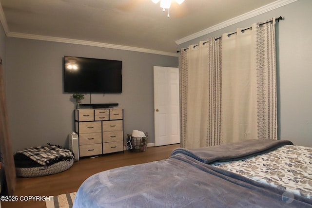 1468 Davison Rd, North Pole, AK 99705 - bedroom featuring wood finished floors and crown molding