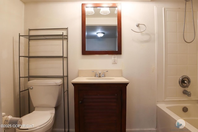 1468 Davison Rd, North Pole, AK 99705 - bathroom with toilet, vanity, and  shower combination