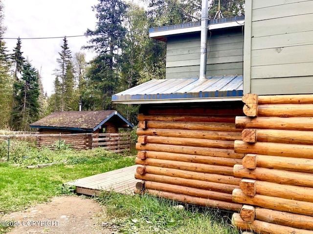 52899 Kingery Rd, Nikiski/North Kenai, AK 99611 - exterior space with an outdoor structure and log siding