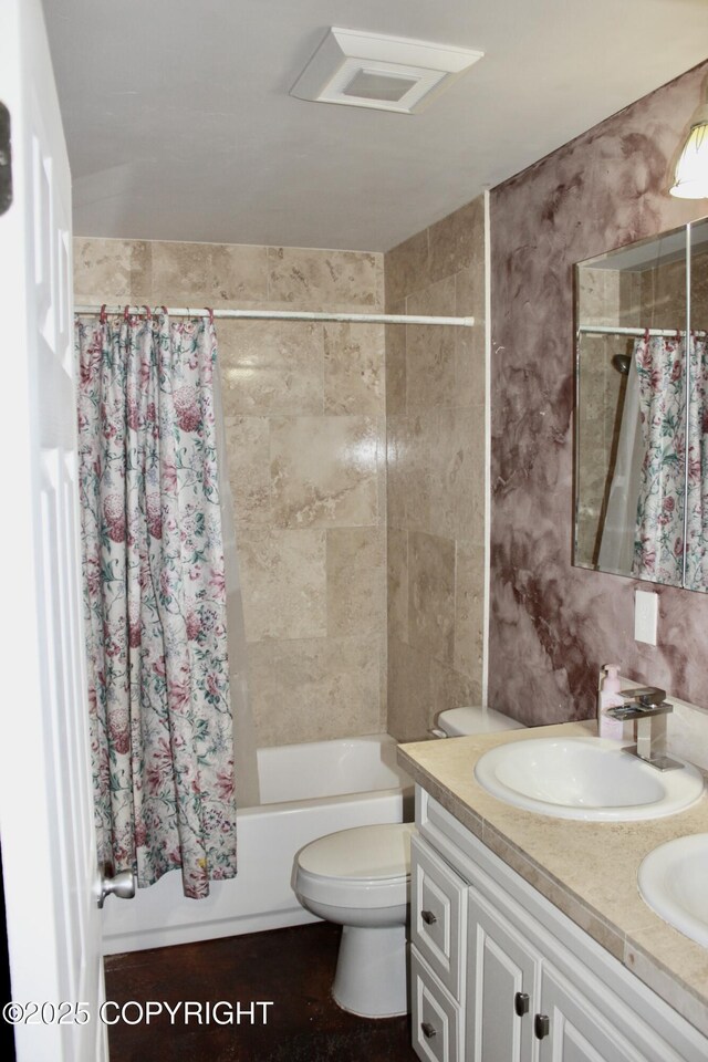 435 N Chugach St, Palmer, AK 99645 - full bathroom with vanity and shower / bath combination with curtain