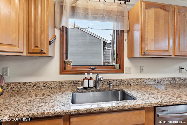 19111 Sarichef Loop, Eagle River, AK 99577 - kitchen with dishwasher and light stone countertops