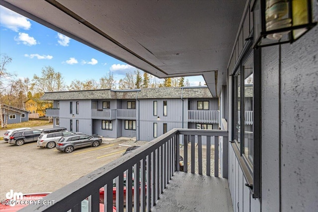 balcony featuring a residential view