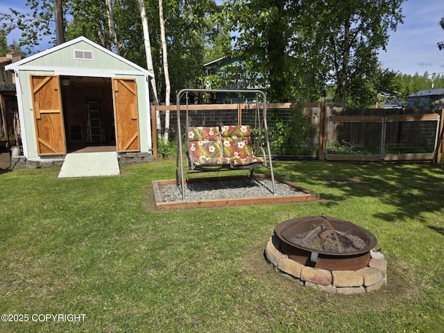8041 Northwind Ave, Anchorage, AK 99504 - view of yard with a fire pit