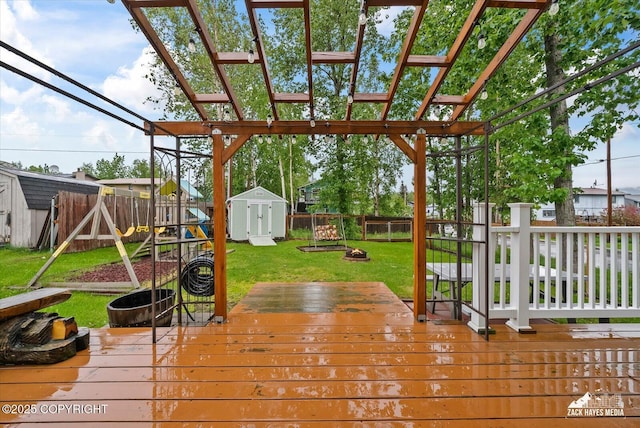 8041 Northwind Ave, Anchorage, AK 99504 - view of wooden terrace